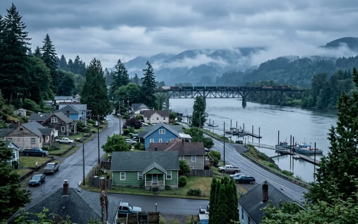 Established residential neighborhood in Longview, Washington
